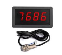 Cpolebev 9999RPM Tachymètre Compteur de Comptage LED Numérique DC 8-24V Jauge Compteur de Vitesse avec Interrupteur de Capteur à Aimant Hall NPN 5V