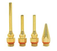 Cpolebev à Colle à Embout Fin Power avec Set de Buses en Cuivre pour Pistolets à Colle Chaude - Set de 4 Buses en Cuivre pour Pistolets à Colle Fusible de Taille Complète à Double Température