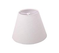 Cpolebev Abat-Jour en Tissu de Lin Blanc Abat-Jour 5 Pouces de DiamèTre SupéRieur X 9 Pouces de DiamèTre InféRieur X 7 Pouces de Hauteur (Blanc avec des Fils d'or)