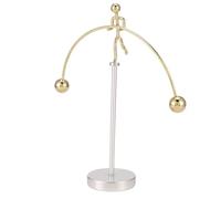 Cpolebev Acier Physique Jouet CinéTique Art éQuilibre Jouet éQuilibrage DéCompressif Science Psychologie Bureau Jouet pour Bureau DéCor Or