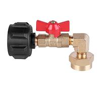 Cpolebev Adaptateur Coudé de Recharge de Propane QCC1, Adaptateur de Pression de Recharge de Propane à 90 DegréS avec Vanne Marche-ArrêT pour Bouteille de RéServoir 1LB