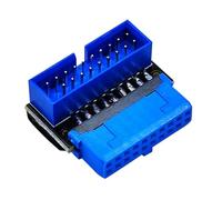 Cpolebev Adaptateur D'En-TêTe USB USB3.2 GEN1 19Pin/20Pin Prise 90 DegréS Convertisseur de Coude de Direction Bricolage Carte MèRe de Bureau A
