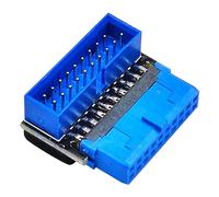 Cpolebev Adaptateur D'En-TêTe USB USB3.2 GEN1 19Pin/20Pin Socket Convertisseur de Coude de Direction à 90 DegréS Bricolage Carte MèRe de Bureau B
