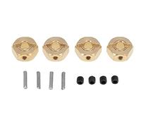 Cpolebev Adaptateur éTendu de Moyeu de Roue Hexagonal en Laiton 12Mm pour Voiture sur TéLéCommande SCX10 III CC01 Wraith RR10 GEN8 1/10, 6Mm