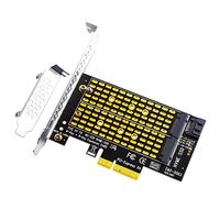 Cpolebev Adaptateur PCIE 4.0 vers M2/M.2 Adaptateur SATA M.2 SSD PCIE Adaptateur NVME/M2 PCIE SSD M2 vers SATA Carte PCI-E Clé M + clé B