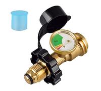 Cpolebev Adaptateur Universel de RéServoir de Propane avec Jauge Convertit QCC1/Type 1 Indicateur de Niveau de Jauge de RéServoir de Propane pour RV Campe, Cylindre