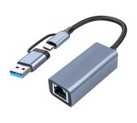 Cpolebev Adaptateur USB 3.0 vers Ethernet avec Réseau Filaire USB C vers RJ45 Gigabit LAN 1000 Mbps, Adaptateur Réseau, pour Facile à Utiliser