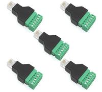 Cpolebev Adaptateurs RJ12 6P6C Mâle vers Bornier pour Câble de Bureau Cat3 | Sans soudure et à fixation par vis, cet adaptateur offre une construction plastique et une configuration 6P6C fiable