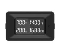 Cpolebev Afficheur LCD Voltmètre Ampèremètre Compteur D'Énergie 4 en 1 Compteur Numérique de Tension et de Courant Jusqu'à 70V 20A Max