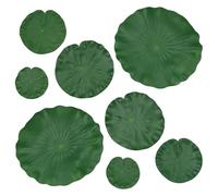 Cpolebev ArtificielMousse Flottante Feuilles de Lotus DéCor pour Pond Aquarium et ScèNe Lotus RéAliste Feuillage Vert pour Le Poisson DéCoration de Piscine Paquet 8,4 Tailles(10,15,20,28Cm)