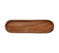 Cpolebev Assiette en Bois Rectangulaire en Teck Petite Feuille Assiette de Fruits Assiette à Collation Plateau en Bois Assiette à Sushi CuillèRe éTagèRe