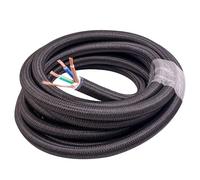 Cpolebev Audiophile 17Mm HiFi OCC Câble d'alimentation Lecteur CD/IEC Amplificateur AC Cordon d'alimentation 6N DIY HiFi XLR Bulk Câble d'alimentation 1 MèTre