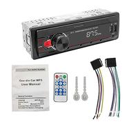 Cpolebev Autoradio Universel à Bruit, Bluetooth, USB, AUX, Unité Centrale de Tableau de Bord, Radio FM, Récepteur Multimédia, Lecteur MP3 de Voiture, Facile à Utiliser, Noir