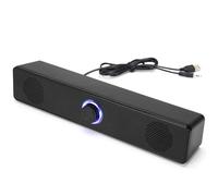 Cpolebev Barre de Son pour PC Filaire/sans Haut-Parleur Bluetooth Alimenté par USB pour TV PC Ordinateur Portable Système Audio de Cinéma Maison et