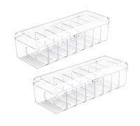 Cpolebev Boîte de Rangement pour Cartes à Échanger de 2 Pièces avec Diviseurs Amovibles pour Cartes Standard.
