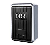 Cpolebev Boite de verrouillage Combinaison a 4 chiffres Boite etanche Cache-cles aux intemperies en alliage d'aluminium avec code reinitialisable Boite