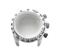 Cpolebev Boîtier de Montre 39 mm en Verre pour Boîtiers de Mouvement à Quartz VK63, Accessoires de Montre Portables - Blanc
