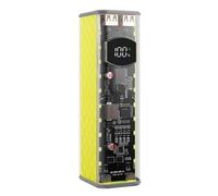Cpolebev Boîtier de Power Bank DIY 8 Emplacements 18650 PD 45W Boîte de Batterie de Charge Support de Cellule sans Soudure pour Ordinateur Portable Jaune