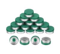 Cpolebev Bouchons Flip Off, 200 Pièces, Bouchons Supérieurs Flip Off sans Bavure, Joints Flip Off, Couvercle Vert, 13 mm