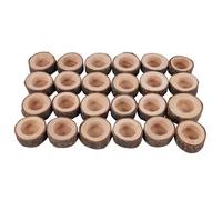 Cpolebev Bougeoir en Bois de 24 PièCes SéRies, Photophore Votif pour la FêTe de Mariage pour la Table, DéCoration de Maison de FêTe d'anniversaire de NoëL