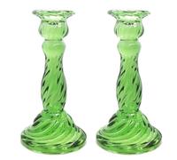 Cpolebev Bougeoirs en Verre Chandeliers Coniques Candélabres pour Table de Célébration de Mariage Pièce Maîtresse Bougeoirs Coniques C