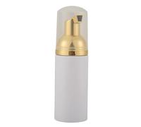 Cpolebev Bouteille en Mousse 50ML / 1.7Oz avec Pompe en Or, 6 PièCes SéRies, Distributeurs de Mousse de Voyage Vides pour Savon, Shampoing, Doré + Blanc