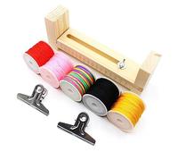 Cpolebev Bracelet Maker Holder U Shape Jig Bracelet Maker Cadre en Bois Tressage DIY Crafting Tool Kit pour Tresser des Bracelets A