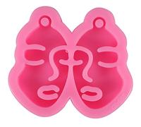 Cpolebev Brillant Fille Boucle d'oreille Moule RéSine Silicone Moule Bricolage éPoxy Moule DéCoration Porte-CléS