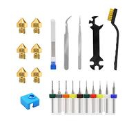 Cpolebev Buses D'Imprimante 3D MK8, pour Kits de Nettoyage de Buse Ender3 Kit de Maintenance de Buse D'Imprimante 3D Outils D'Imprimante 3D