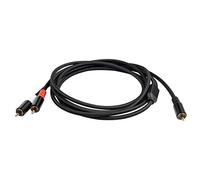 Cpolebev Câble Adaptateur Y Câble Subwoofer Y Câble Audio 1X vers 2X RAC Câble Audio Amplificateur de Puissance 1 vers 2, 2 MèTres