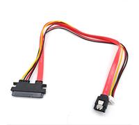 Cpolebev Câble d'alimentation de DonnéEs de Disque Dur IntéGré Câble d'alimentation de DonnéEs 4 Pin et 3.0 Mâle vers 22 Pin (7 + 15 Pin)