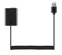 Cpolebev Câble de Charge USB NP-FW50 de Ressort de Batterie Factice pour A7 A7R A7S A7M A7II A7S2 A7M2 A7R2 A6500 A6300 Coupleur CC