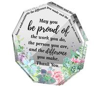 Cpolebev Cadeau D'Amitié d'un pour Femme Cadeaux d'anniversaire pour Un Cadeaux de Départ Plaque pour Collègue