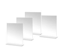 Cpolebev Cadre Photo en Acrylique 4x6 Pouces, Paquet de 4 Supports de Cadres Photo en Plastique Debout, Affichage de Bureau Photo Double Face
