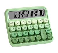 Cpolebev Calculatrice de Bureau Portable - Mémoires et Arrêt Auto | Compacte et pratique, cette calculatrice 12 chiffres offre mémoire et pourcentage, arrêt auto, et style rétro.