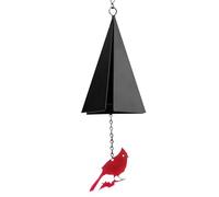 Cpolebev Carillon à Vent Oiseau Rouge Carillon à Vent Triangle en Fer Pendentif Décoration