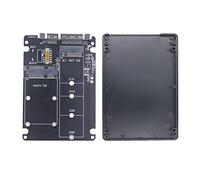 Cpolebev Carte Adaptateur M.2 NGFF MSATA SSD vers SATA 3.0 Carte Convertisseur 2 en 1 Carte Adaptateur M.2 SSD BoîTier de Disque Dur Externe