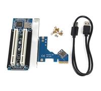 Cpolebev Carte Adaptateur PCI-E vers PCI Prise en Charge de PCIE vers 2 Emplacements PCI Carte de Capture Carte Golden Tax Carte Son Carte de Port ParallèLe