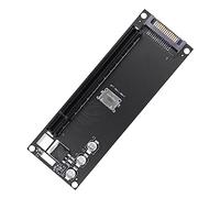 Cpolebev Carte D'Extension Carte Mère SFF-8611 8612 NVMe M.2 SSD vers PCIe 4.0 X16 Adaptateur Carte D'Extension PCIe X4 Riser Card External Graphics