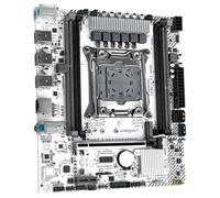 Cpolebev Carte mère Blanche en ABS - DDR3 ARGB Xeon E5 et Logiciel ARGB | Parfaite pour stations de travail DDR3 et Xeon E5, ARGB logiciel, couleur blanche ABS et 1 unité, fiable