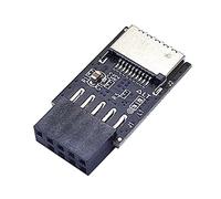 Cpolebev Carte MèRe USB2.0 9Pin vers Type-C A-Key Convertisseur de Connecteur Adaptateur D'En-TêTe D'Interface USB3.2 Type-E