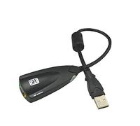 Cpolebev Carte Son USB Externe 7.1 Adaptateur 5HV2 Casque Audio 3D Microphone 3,5 mm pour Ordinateur Portable PC de Bureau
