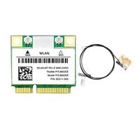 Cpolebev Carte WiFi RTL8822CE + Antenne 1200Mbps 2.4G+5Ghz 802.11AC Réseau Mini PCIe BT5.0 Support Ordinateur Portable/PC 10/11