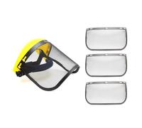 Cpolebev Casque de Sécurité pour Coupe-Herbe de Jardin, Chapeau avec Masque de Protection Intégral en pour Débroussailleuse avec Filet de Remplacement