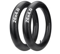 Cpolebev Chambres à air 26x4.0 butyle Pack 2 - Valve Schrader 32 mm Vélos | Deux chambres 26x4.0 en butyle, pack 2, installation simple via valve Schrader 32 mm pour Vélos Électriques