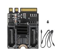 Cpolebev Clé de Carte D'Extension M2 vers SATA3.0 Une + E Carte Adaptateur de Disque Dur WiFi M.2 vers SATA sans Installation de Pilote Puce JMB582