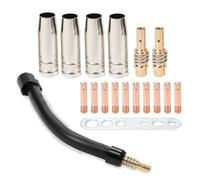 Cpolebev Col de Soudage Mig Flexible, Extension Mig Flexible, Diffuseur de Support de Buse M6 de 035 Pouces et Col de Protection et de Torche pour MB15