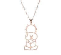 Cpolebev Collier de Dos de Garçon Palestine en Or Rose, Pendentif, Tendance de Luxe, Cadeau pour Femmes et