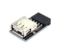 Cpolebev Connecteur Adaptateur USB 9 Broches vers 1 Port, Carte Mère Interne PC, Convertisseur 9 Broches vers USB 2.0 de Type A pour Ordinateur de Bureau