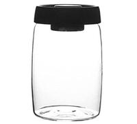 Cpolebev Conteneur de Stockage de Grains de Café Pot sous Vide en Verre Scellé Stockage de Cuisine Nordique Snack Thé Conteneur de Poudre de Lait Stockage L